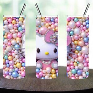 Stainless Steel Hello Kitty & Pearls 20oz Skinny Tumbler